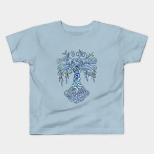 Celtic Tree of life Sky Colored Kids T-Shirt